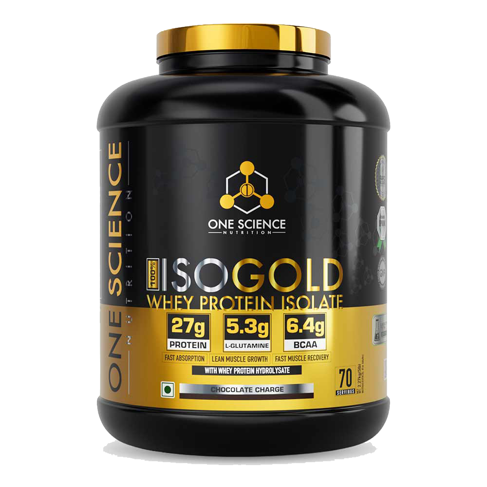One Science 100% Iso Gold Whey Protein Isolate, 2.27 kg (5 lb), Chocolate Charge