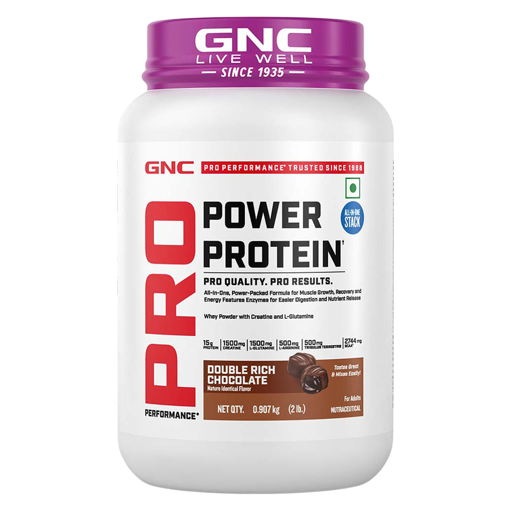 GNC Pro Performance Power Protein, 910 g (2 lb), Double Rich Chocolate