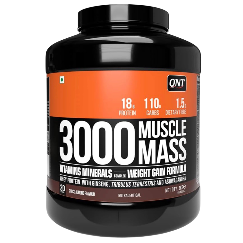 Muscle Mass 3000 Weight Gainer | Choco Almond, 3 Kg