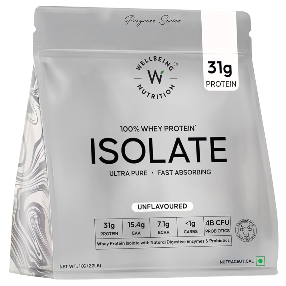 Whey Protein Isolate 31g | 1kg | 4B CFU Probiotics | Unflavoured